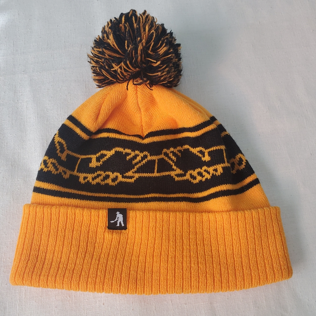 Hockey Brand Yellow And Black Streetwear Beanie Skateboarding